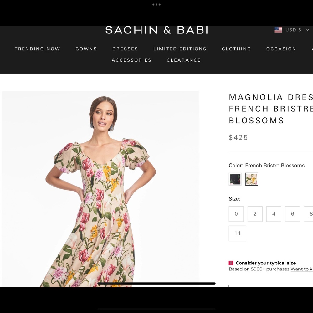 Brand new with tags Sachin and Babi Magnolia Dress size 12 - Picture 1 of 3